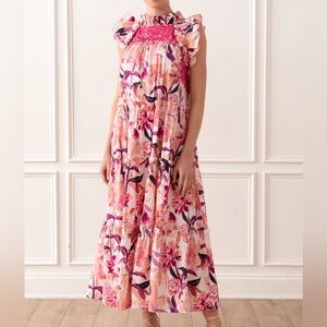 Mi Golondrina Pink Sleeveless Maxi Dress